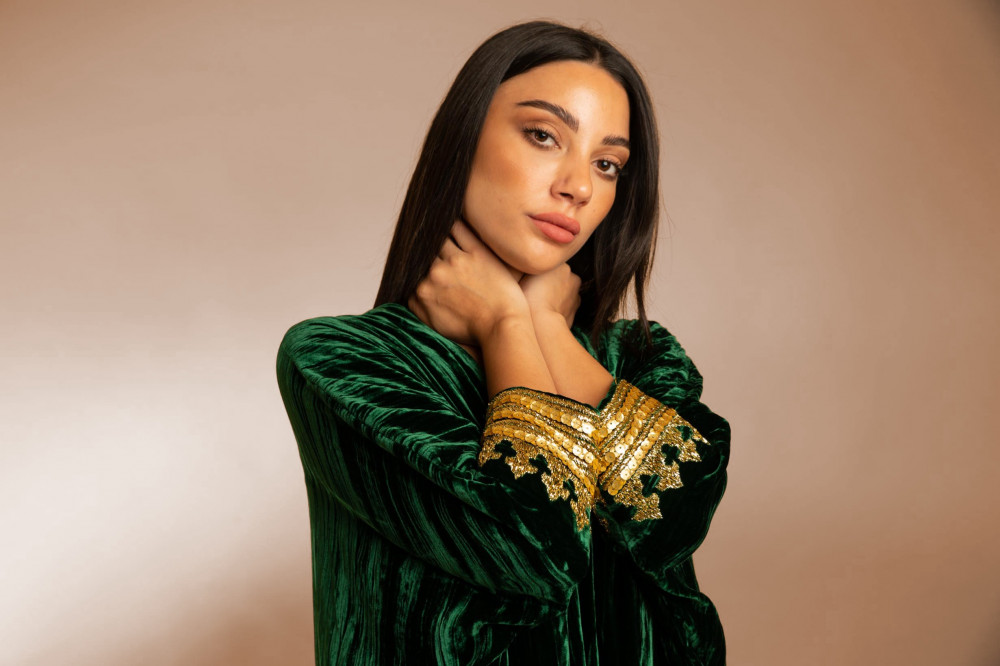 Green Velvet Abaya