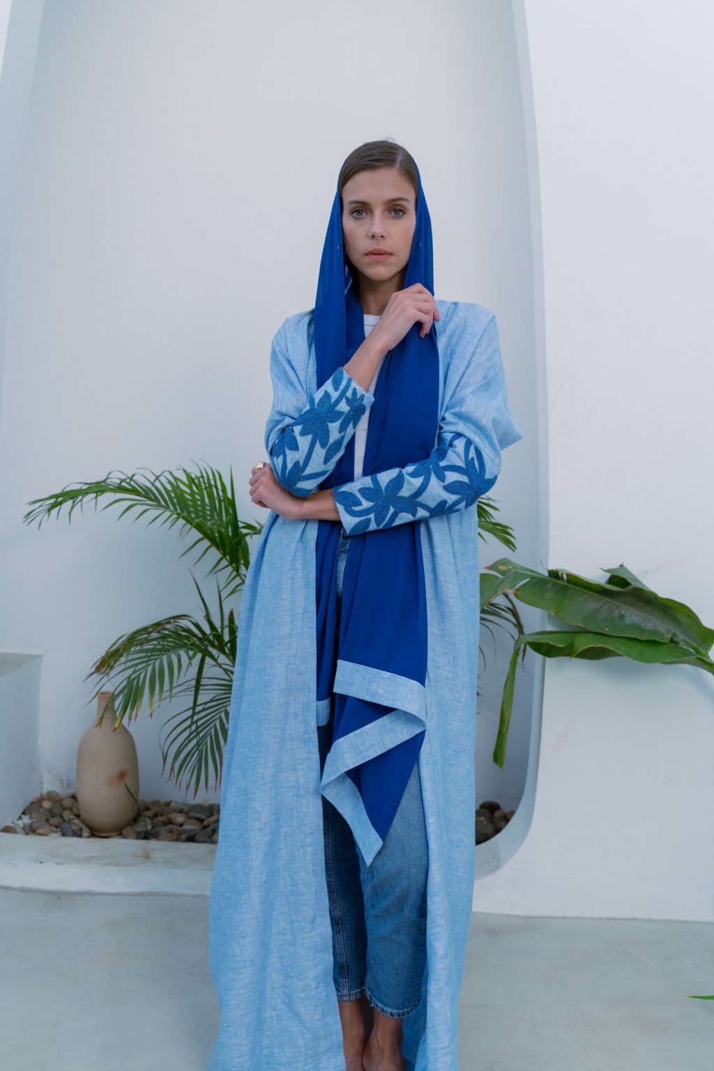 Azure Blue Abaya