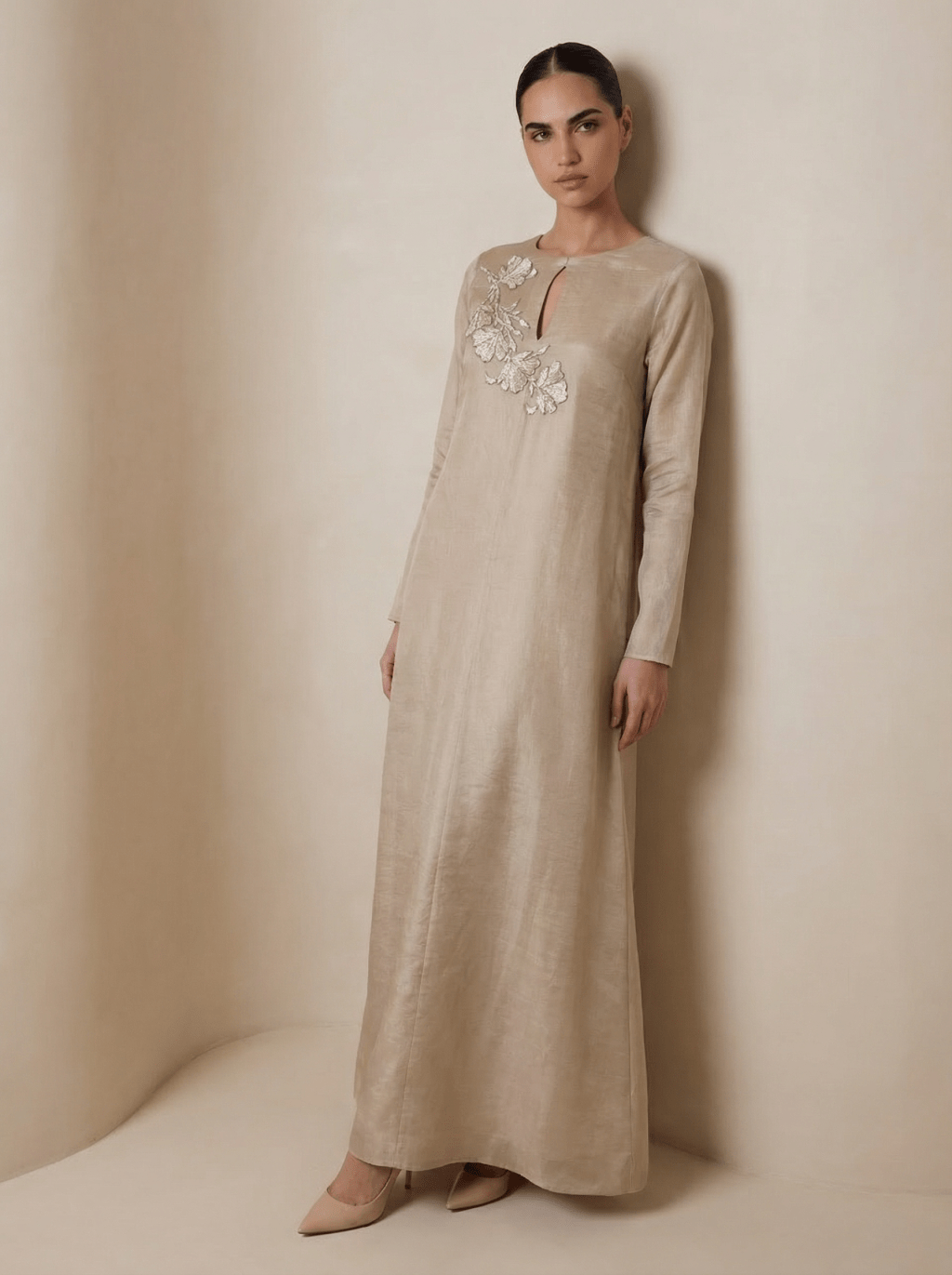classic nude kaftan