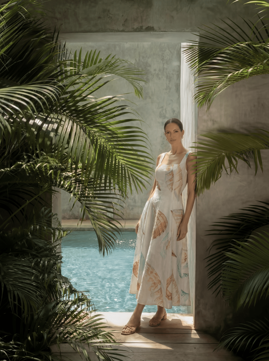 summer printed dress
